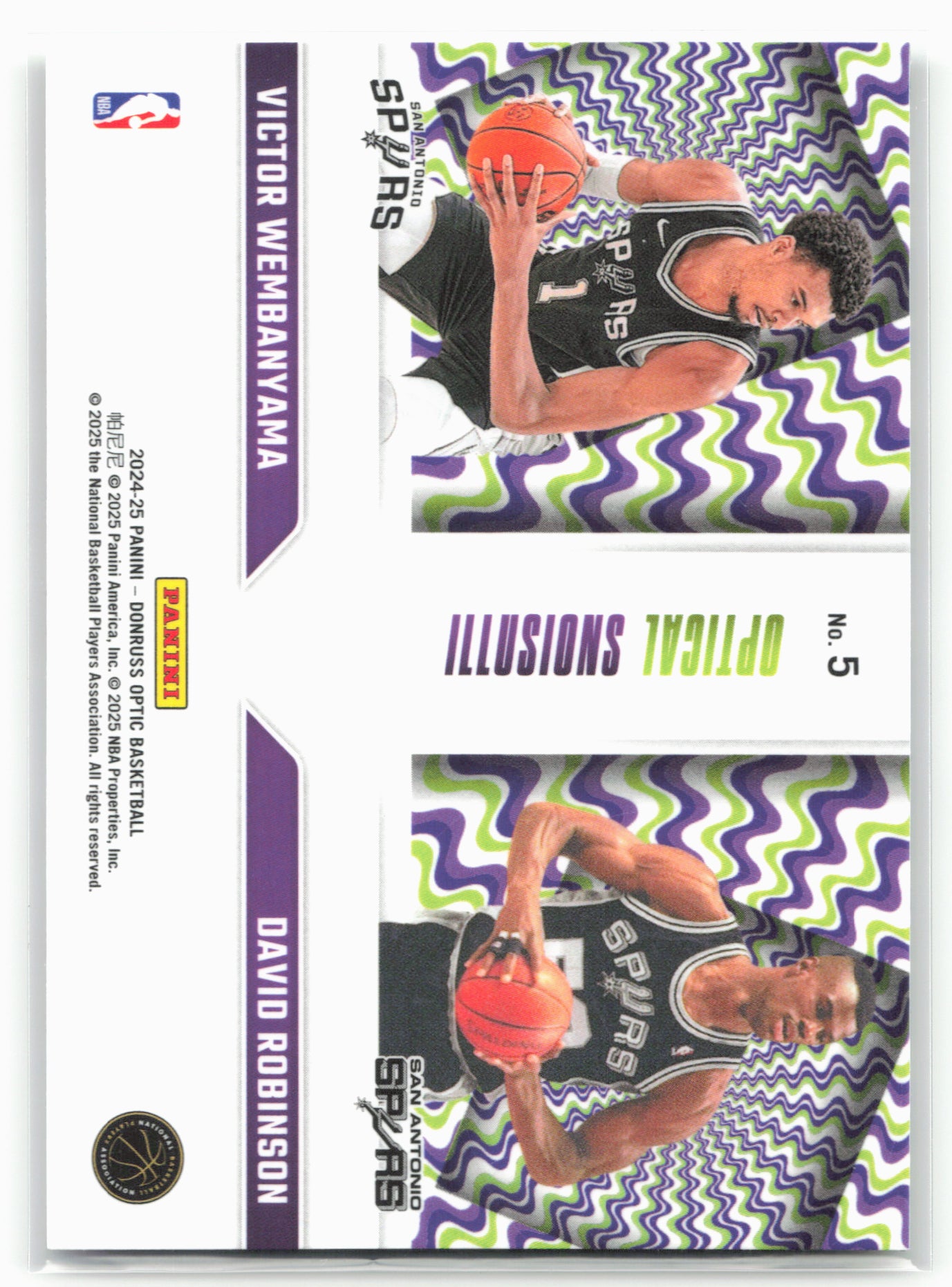 2024-25 Donruss Optic #5 David Robinson/Victor Wembanyama Optical Illusions