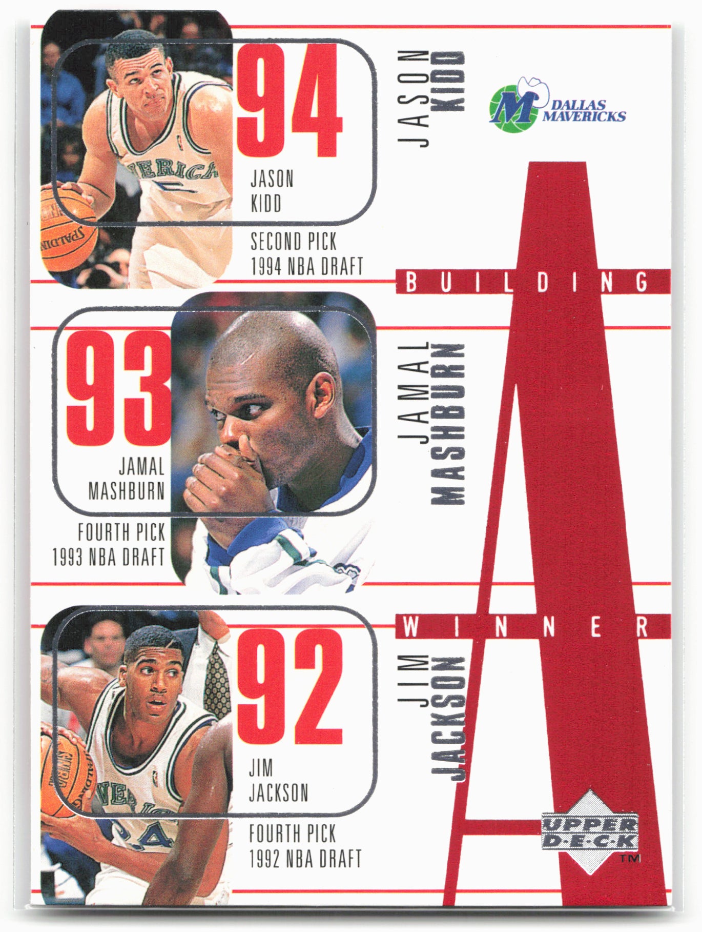 1996-97 Upper Deck #141 Jason Kidd / Jamal Mashburn / Jim Jackson