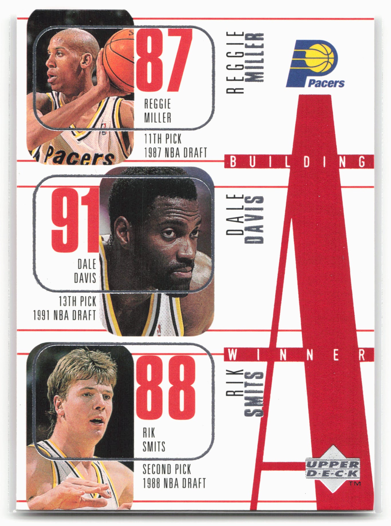 1996-97 Upper Deck #146 Reggie Miller / Dale Davis / Rik Smits / Travis Best