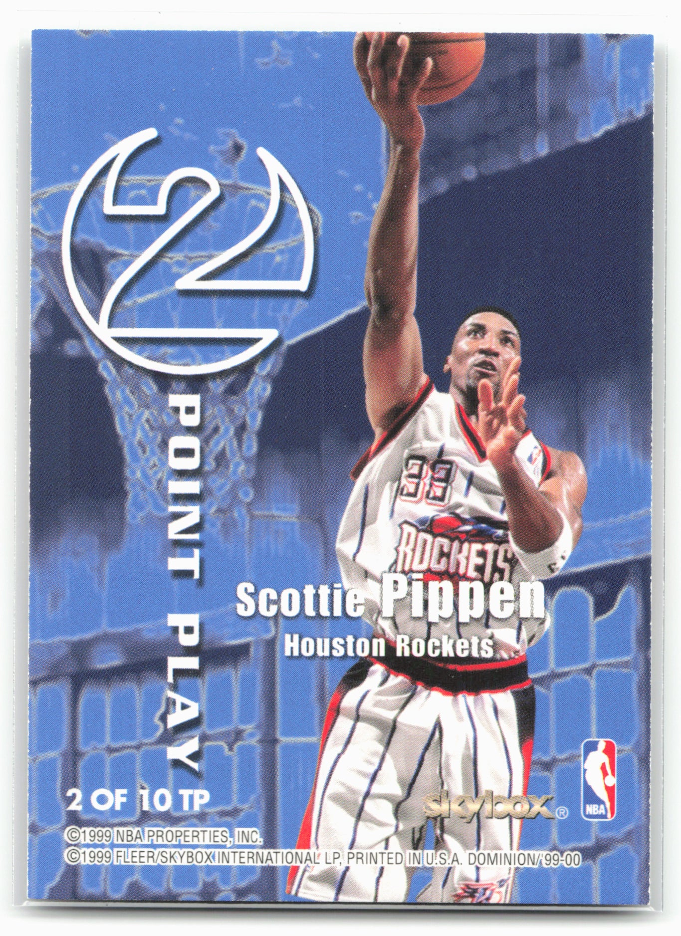 1999-00 SkyBox Dominion #2 TP Paul Pierce / Scottie Pippen 2 Point Play