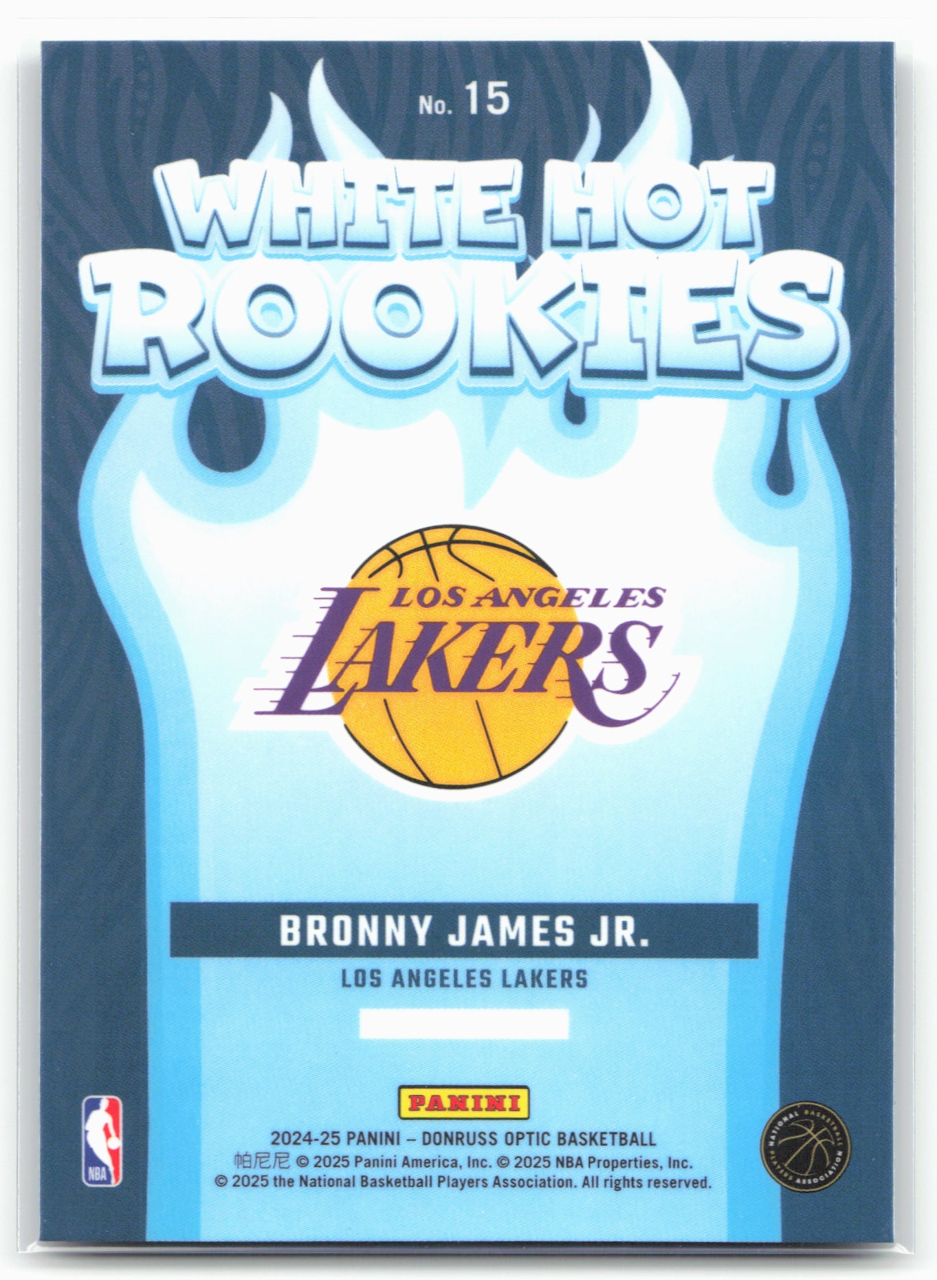 2024-25 Donruss Optic #15 Bronny James Jr. White Hot Rookies