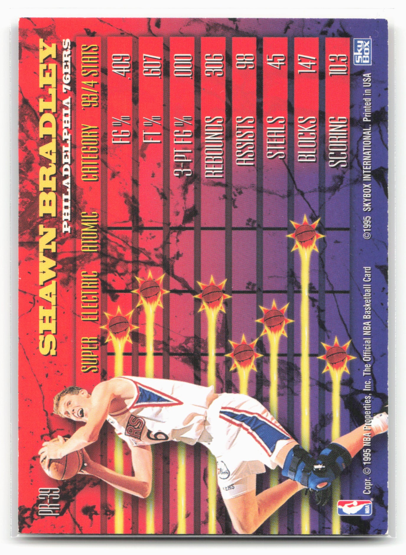 1994-95 Hoops #PR-39 Shawn Bradley Hoops Power (Stat Power Ratings)