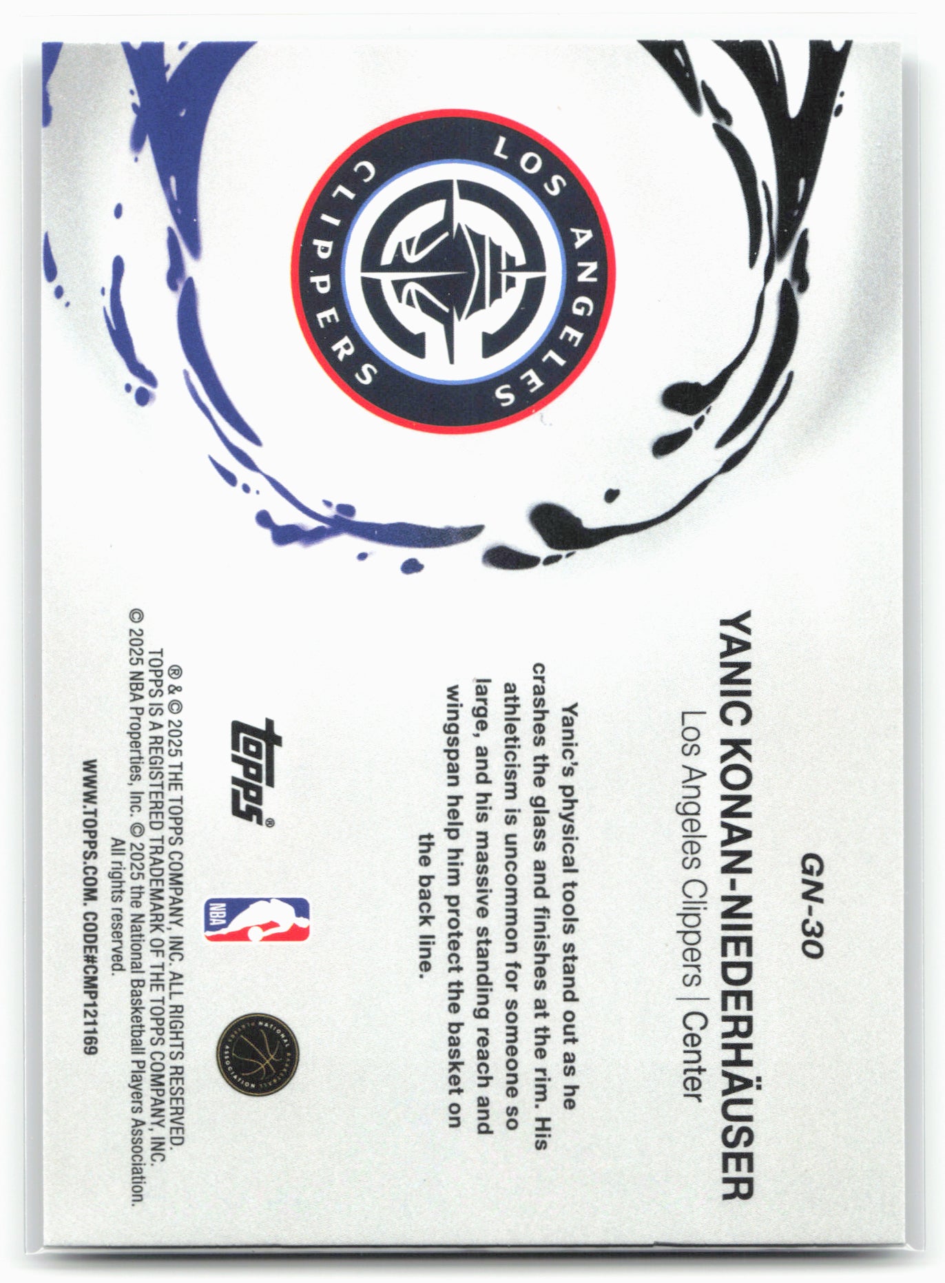 2025-26 Topps #GN-30 Yanic Konan-Niederhäuser Generation Now Holo Foil 25599