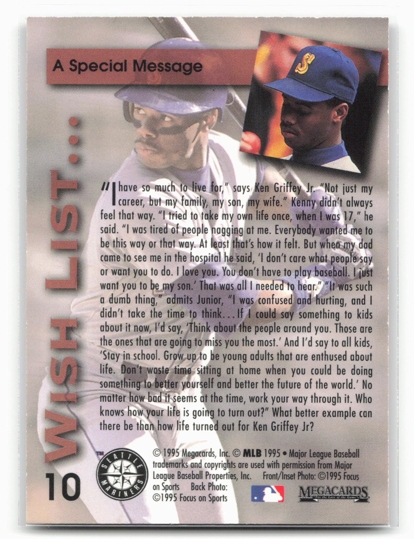 1995 Megacards Ken Griffey Jr. Wish List #10 Ken Griffey Jr.