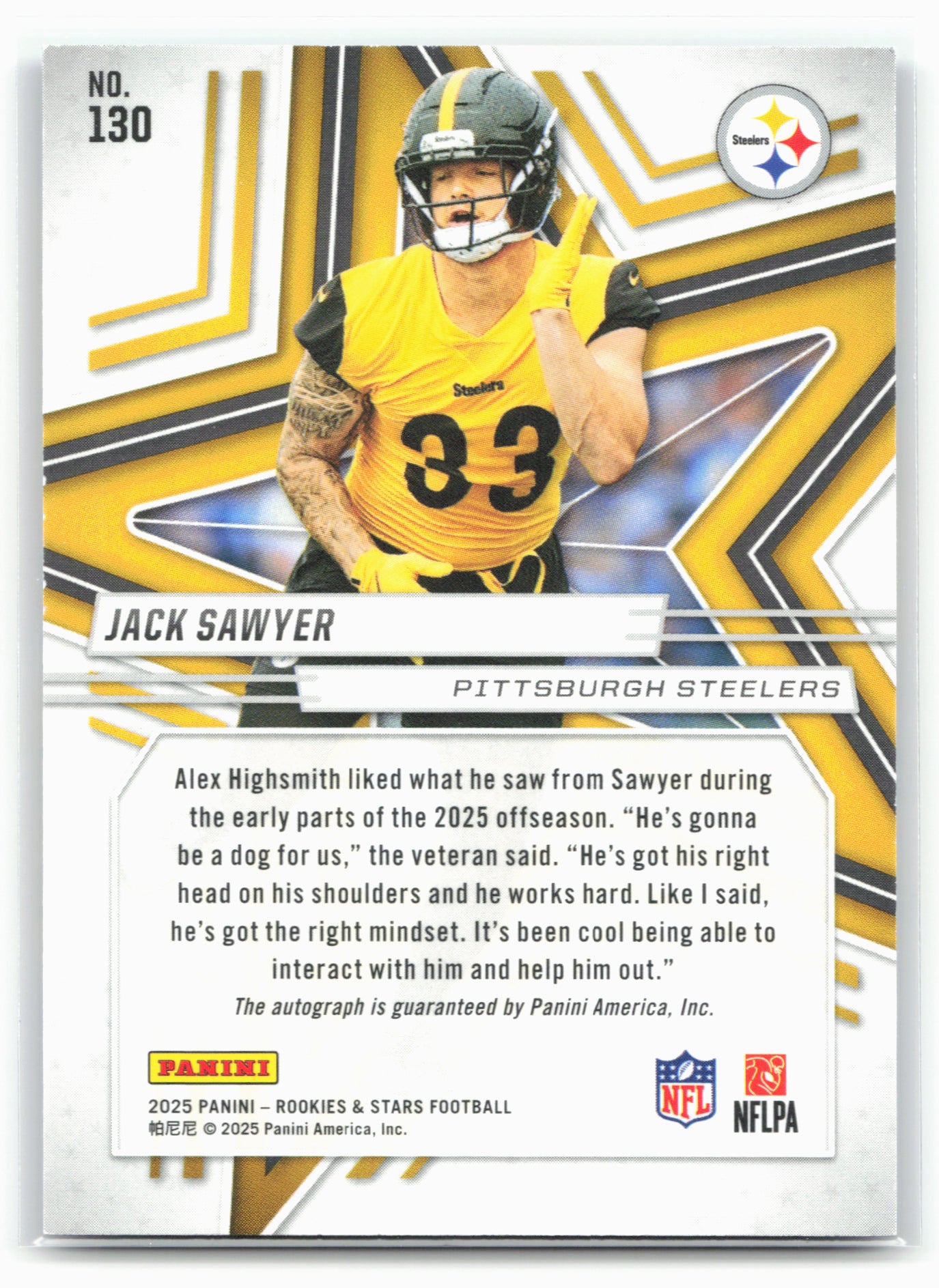 2025 Panini Rookies & Stars #130 Jack Sawyer True Blue #/99
