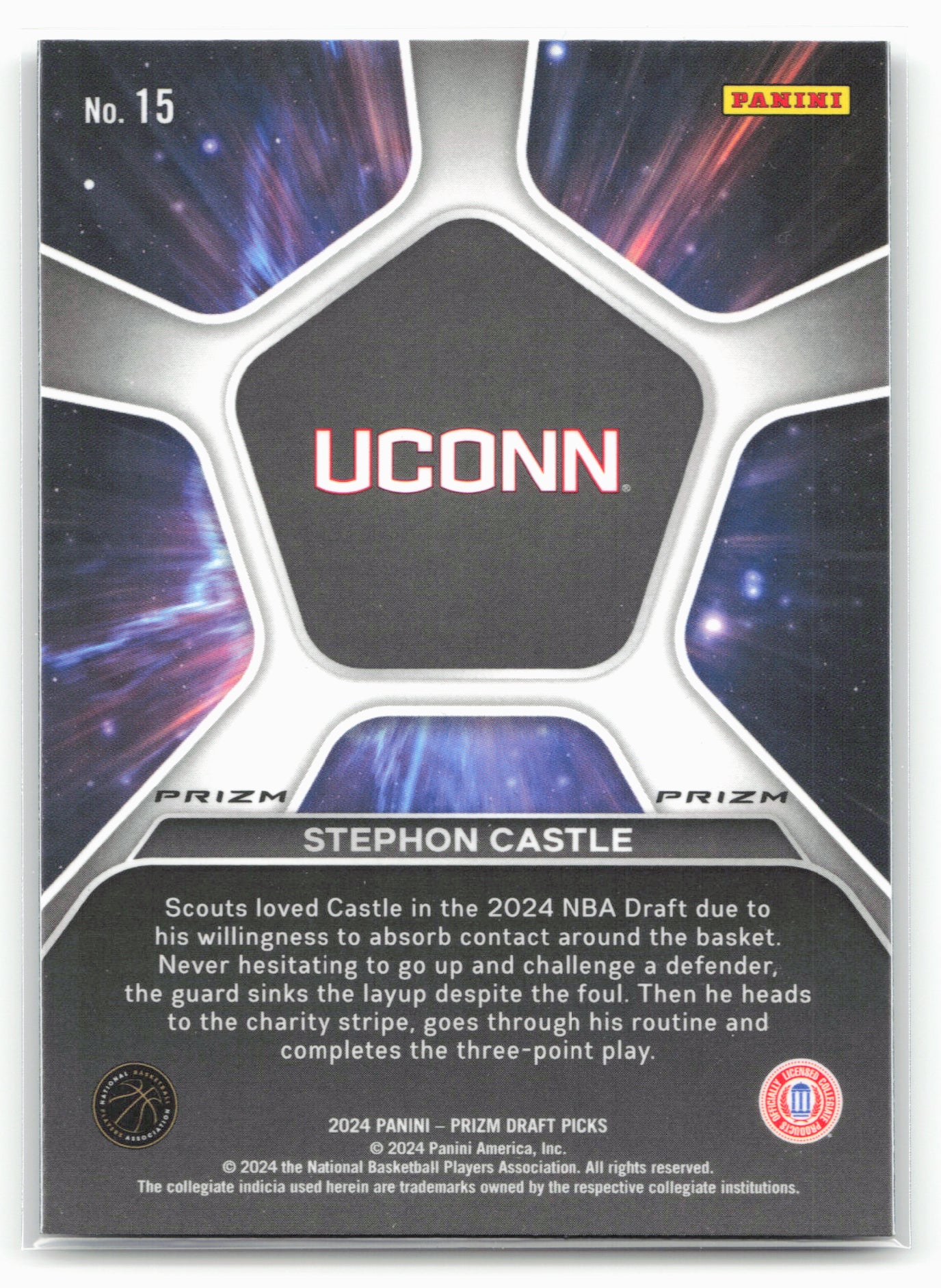 2024 Panini Prizm Draft Picks #15 Stephon Castle Deep Space Prizms Silver 27570