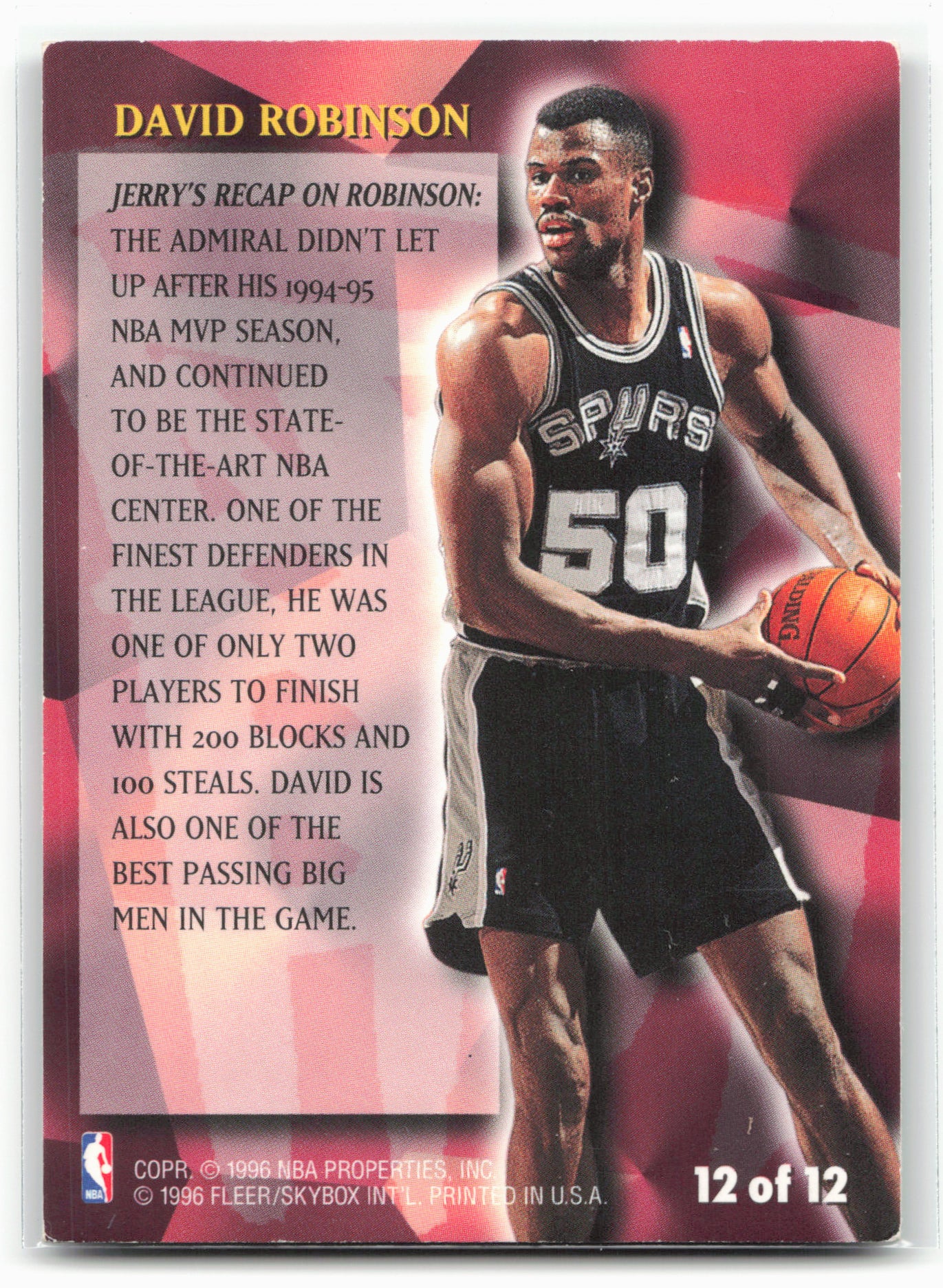 1996-97 Fleer #12 David Robinson Stackhouse's All-Fleer 29030