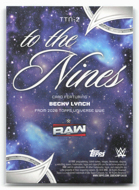 2026 Topps Universe WWE #TTN-2 Becky Lynch To The Nines