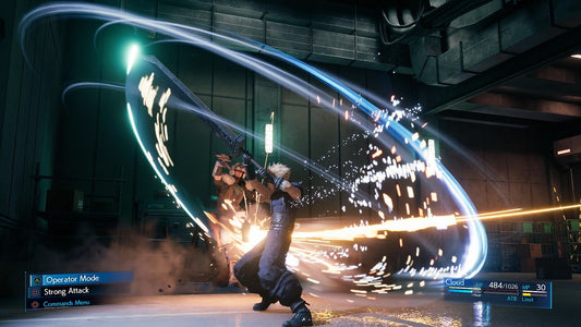 Final Fantasy VII Remake | PlayStation 4 | Official gameplay screenshot | Cloud in melee combat | Source: PlayStation Blog