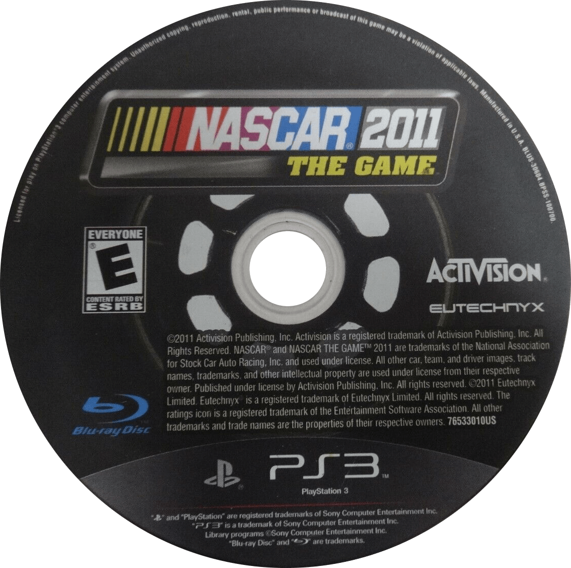 NASCAR The Game 2011 | PlayStation 3 | North American disc | BLUS-30604 | UPC 047875765337 | Source: LaunchBox PS3 15445