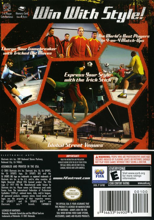 FIFA Street | GameCube | back cover | Data by MobyGames.com
