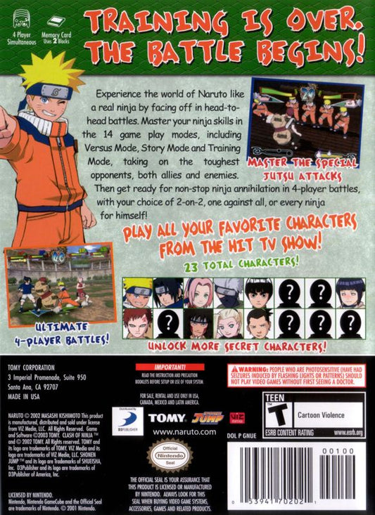 Naruto: Clash of Ninja 2 | GameCube | back cover | Data by MobyGames.com