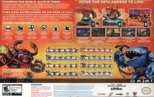 Skylanders Giants | Wii U | back cover | Data by MobyGames.com