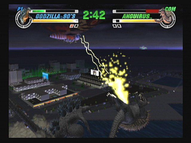 Godzilla: Destroy All Monsters Melee | GameCube | gameplay screenshot | region=North America | source-country= | zypher-v2 | moby-f8e54dda971f | Data by MobyGames.com
