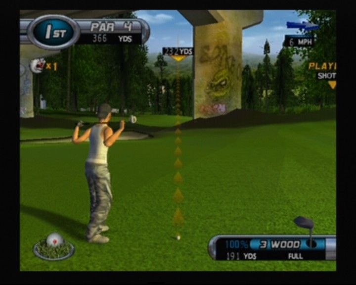 Outlaw Golf | GameCube | gameplay screenshot | region=North America | source-country= | zypher-v2 | moby-ed0c14d51431 | Data by MobyGames.com