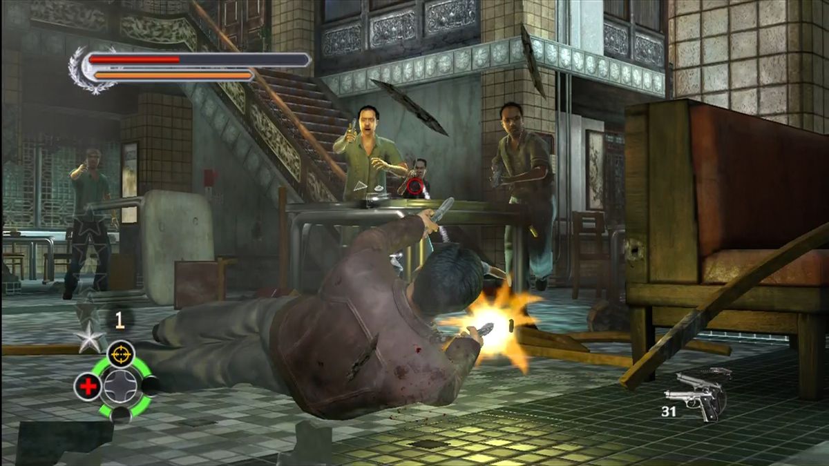 Stranglehold | Xbox 360 | gameplay screenshot | Region: North America | source-country= | Data by MobyGames.com