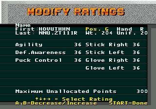 NHL 95 | Genesis | gameplay screenshot | Data by MobyGames.com