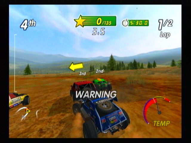 Excite Truck | Wii | gameplay screenshot | region=North America | source-country= | zypher-v2 | moby-84923a569c4b | Data by MobyGames.com