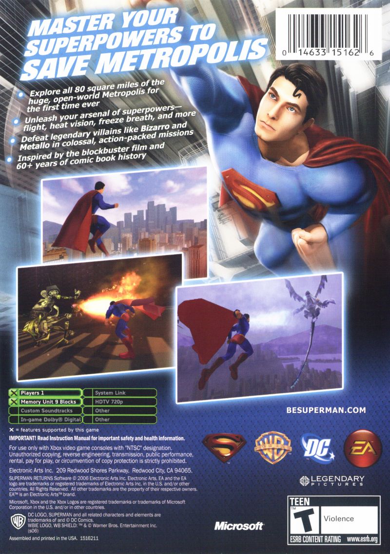 Superman Returns | Nintendo DS | back cover 1