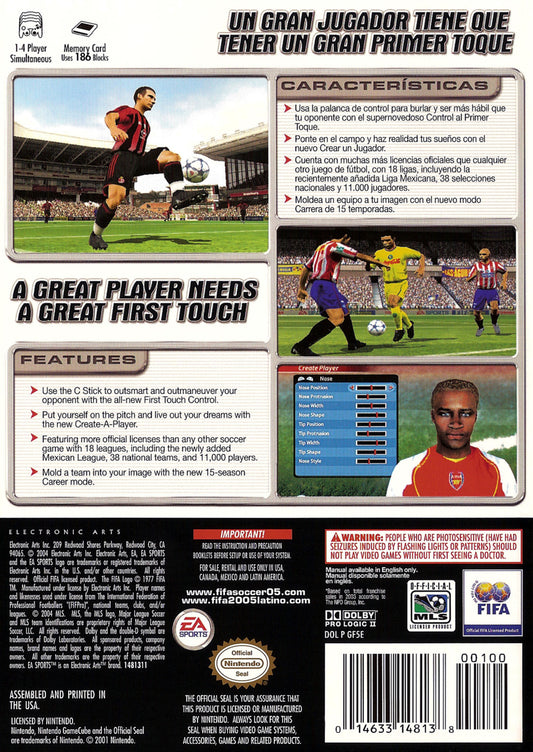 FIFA Soccer 2005 | GameCube | back cover 1