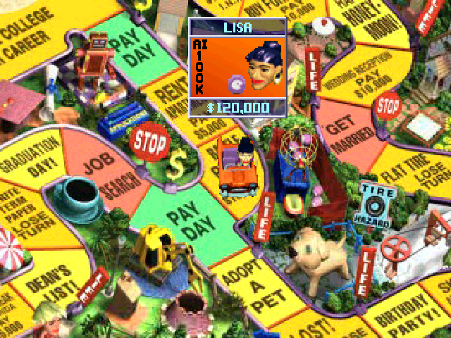 The Game of Life | PlayStation | gameplay screenshot 1 | Region: North America | Source: LaunchBox