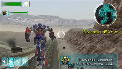 Transformers: The Game | PSP | gameplay screenshot 1 | Region: North America | Source: LaunchBox