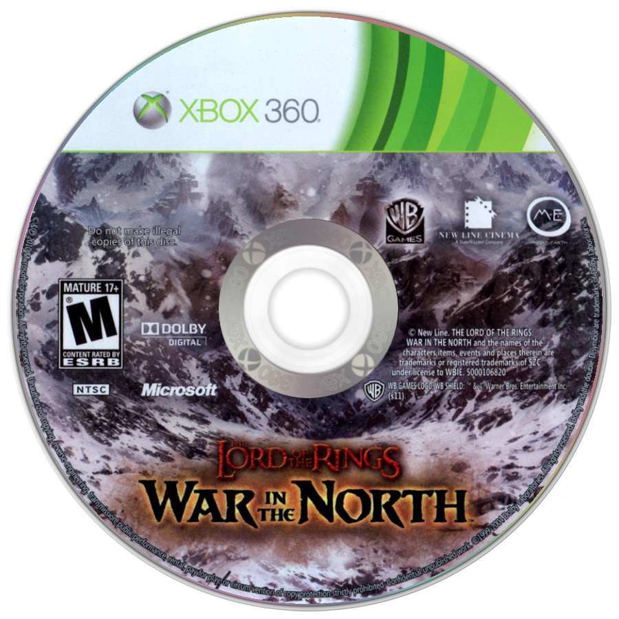 The Lord of the Rings: War in the North | Xbox 360 | game disc/cartridge 1