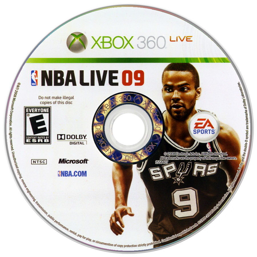 NBA Live 09 | Xbox 360 | game disc/cartridge 1 | Region: North America | Source: LaunchBox