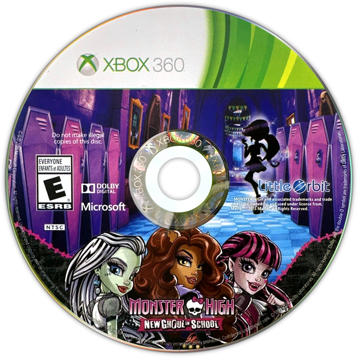 Monster High: New Ghoul in School | Xbox 360 | game disc/cartridge 1 | Region: North America | Source: LaunchBox