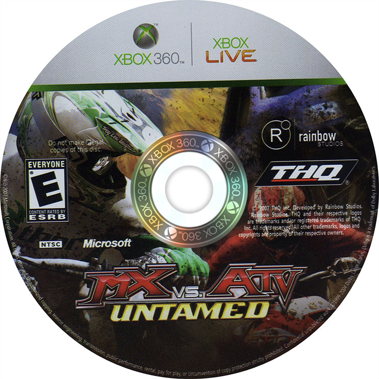 MX vs. ATV: Untamed | Xbox 360 | game disc/cartridge 1