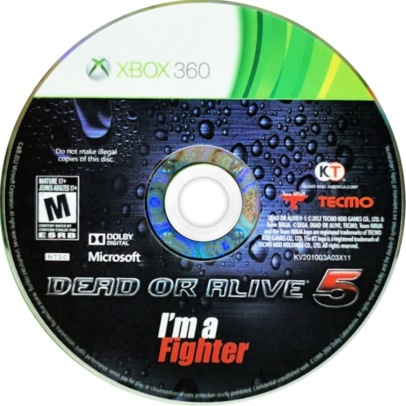 Dead or Alive 5 | Xbox 360 | game disc/cartridge 1