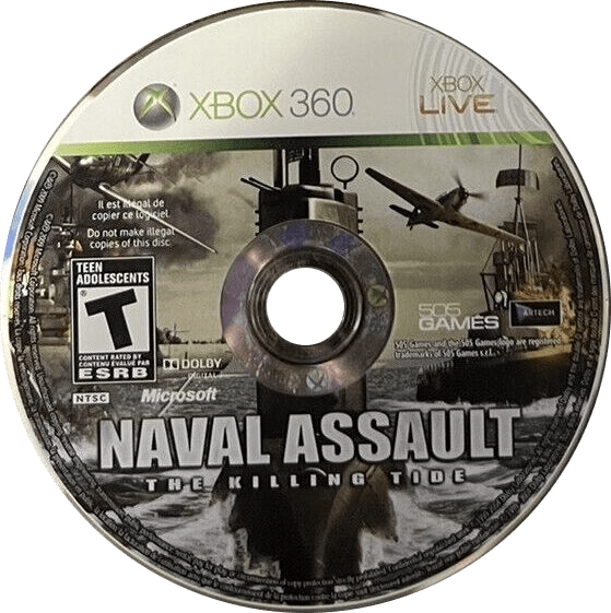 Naval Assault: The Killing Tide | Xbox 360 | game disc/cartridge 1 | Region: North America | Source: LaunchBox