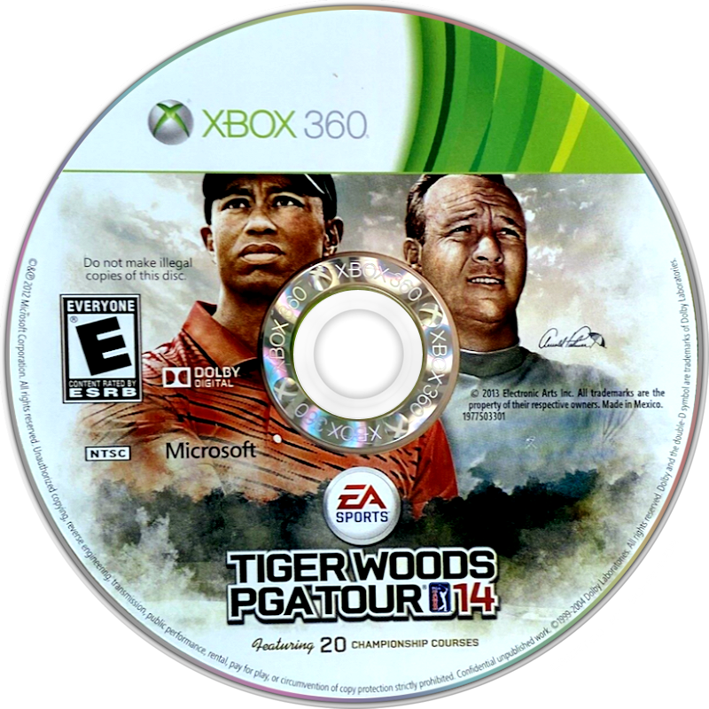 Tiger Woods PGA Tour 14 | Xbox 360 | game disc/cartridge 1