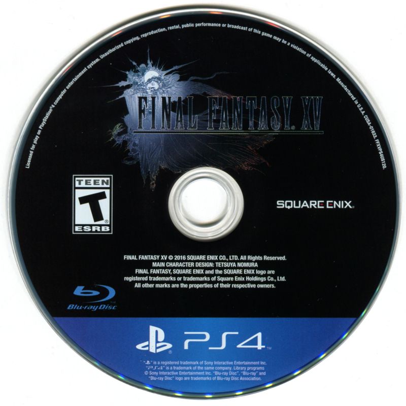 Final Fantasy XV (Day One Edition) | PlayStation 4 | game disc 1 of 1 | Data by MobyGames.com