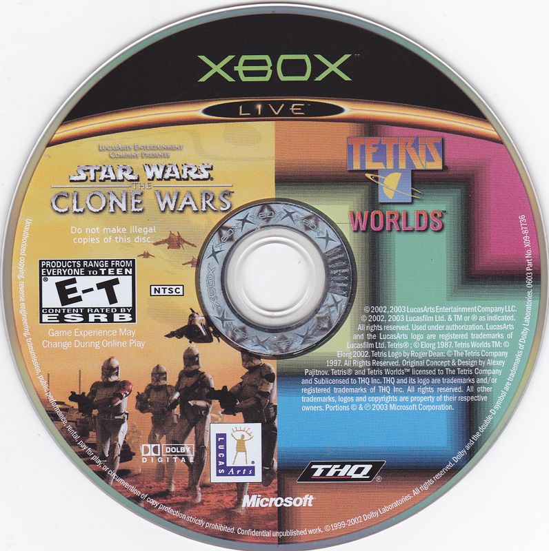 Star Wars: The Clone Wars / Tetris Worlds | Xbox | physical media | region=North America | source-country=United States | zypher-v2 | moby-84b5ae370399 | Data by MobyGames.com