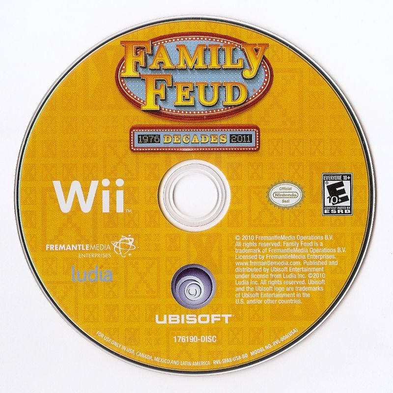 Family Feud: Decades | Wii | physical media | region=North America | source-country=Canada,United States | zypher-v2 | moby-ee1bbad281cb | Data by MobyGames.com