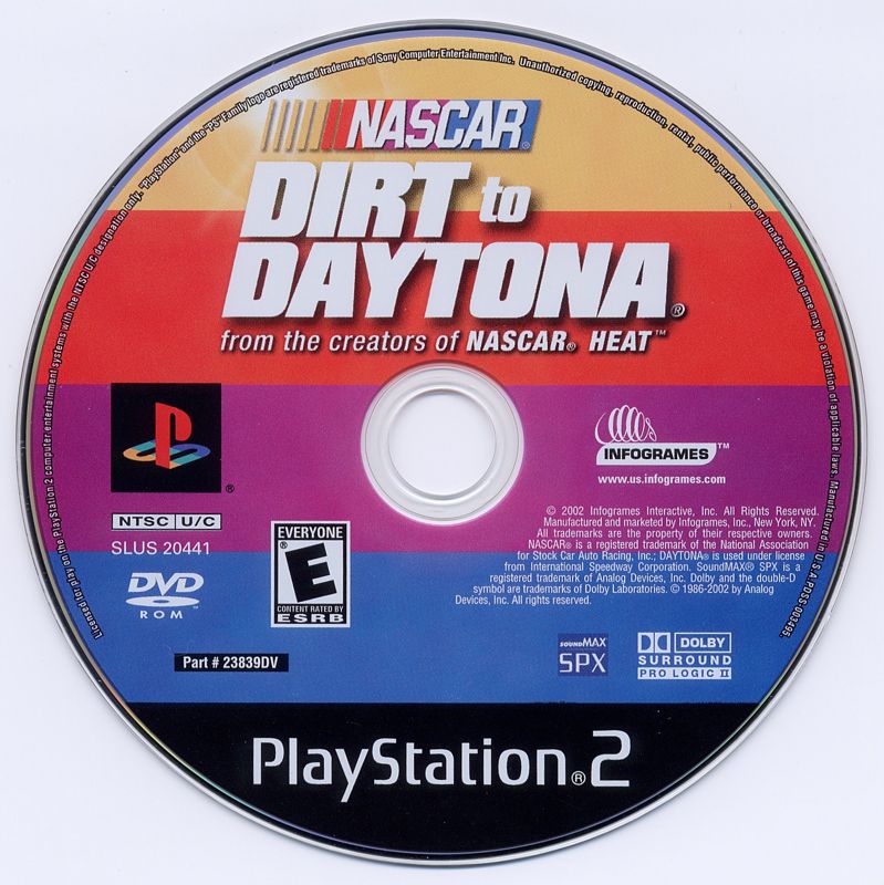 NASCAR: Dirt to Daytona | PlayStation 2 | physical media | region=North America | source-country=Canada,United States | zypher-v2 | moby-5d526d6f31cb | Data by MobyGames.com