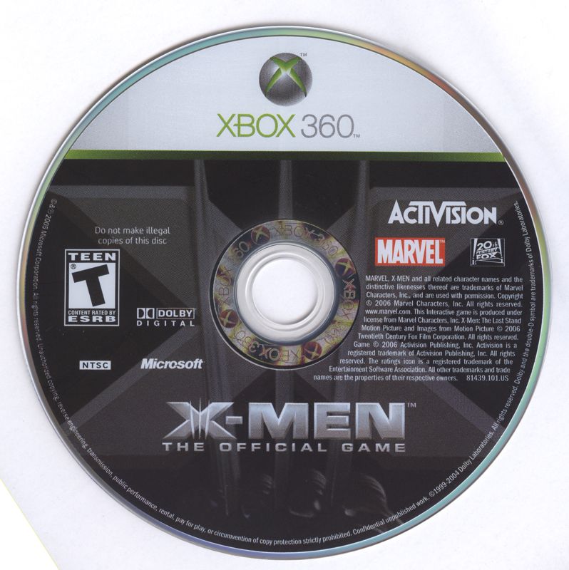 X-Men: The Official Game | Xbox 360 | physical media | region=North America | source-country=United States | zypher-v2 | moby-f06ed0876c97 | Data by MobyGames.com