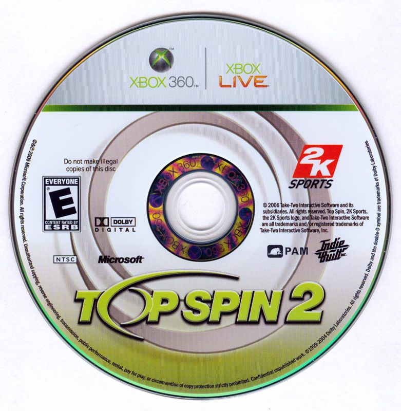 Top Spin 2 | Xbox 360 | physical media | region=North America | source-country=United States | zypher-v2 | moby-a65cca31b932 | Data by MobyGames.com