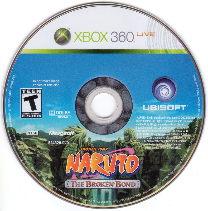 Naruto: The Broken Bond | Xbox 360 | physical media | region=North America | source-country=United States | zypher-v2 | moby-180240402d3e | Data by MobyGames.com
