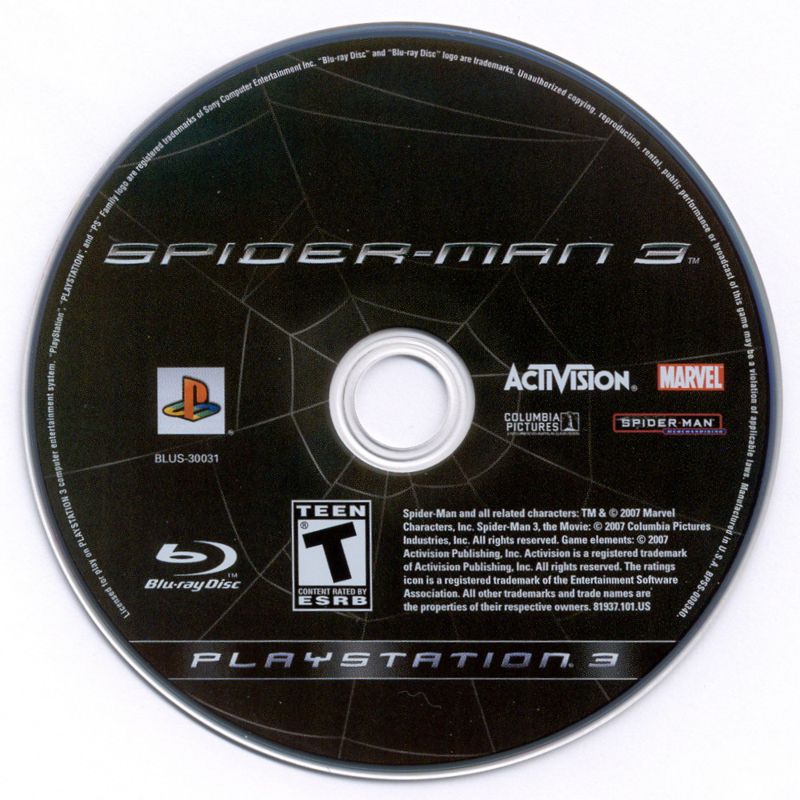 Spider-Man 3 | PlayStation 3 | physical media | region=North America | source-country=Canada,Mexico,United States | zypher-v2 | moby-9f4bd4b1a30f | Data by MobyGames.com