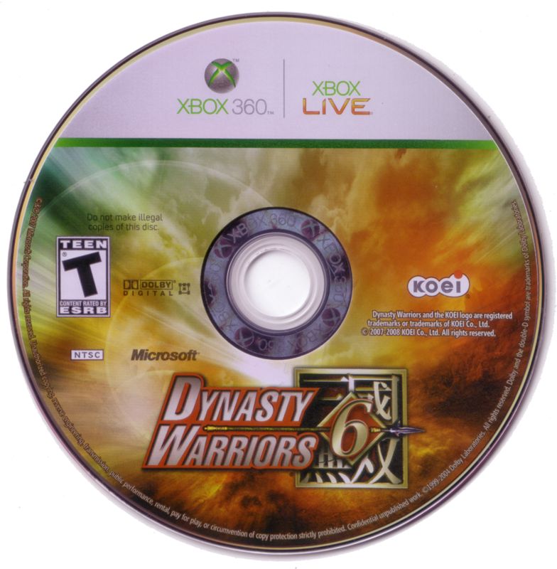 Dynasty Warriors 6 | Xbox 360 | physical media | region=North America | source-country=United States | zypher-v2 | moby-1056afeb865d | Data by MobyGames.com
