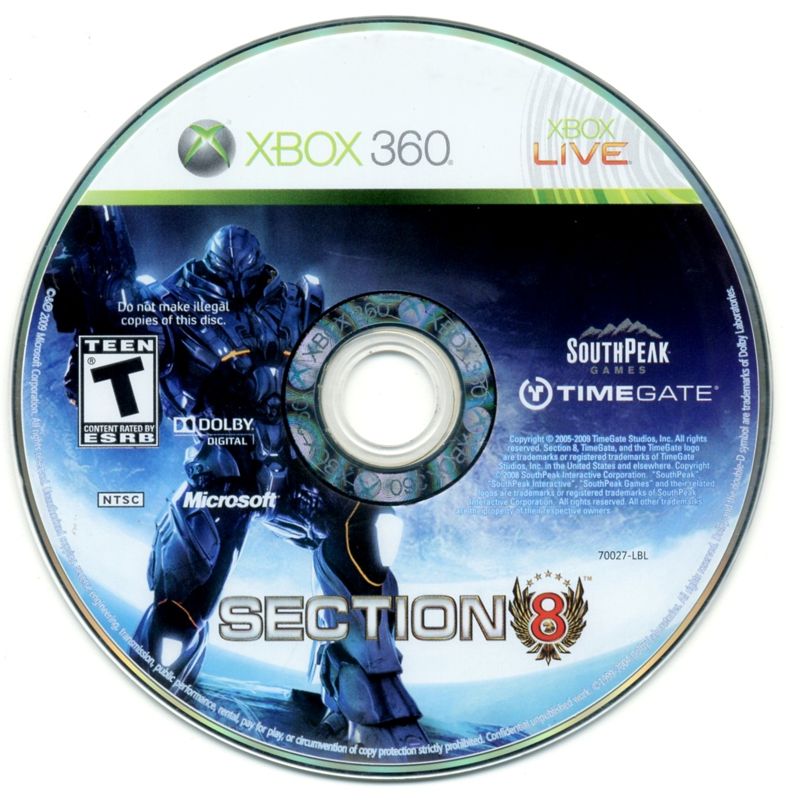 Section 8 | Xbox 360 | physical media | region=North America | source-country=United States | zypher-v2 | moby-2d910e444a96 | Data by MobyGames.com