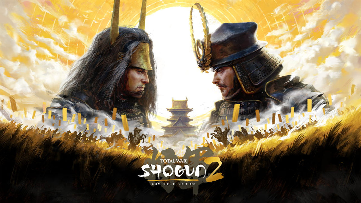 Total War: SHOGUN 2 Complete Edition key art with samurai armies beneath Mount Fuji