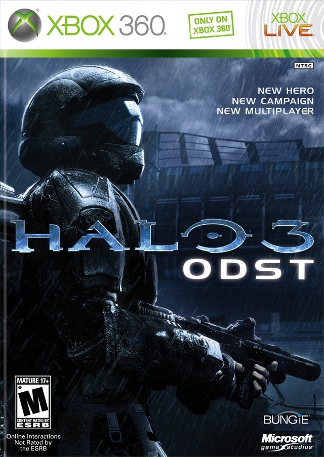 Complete Halo 3 ODST Xbox 360 North American front cover identifying the original physical release
