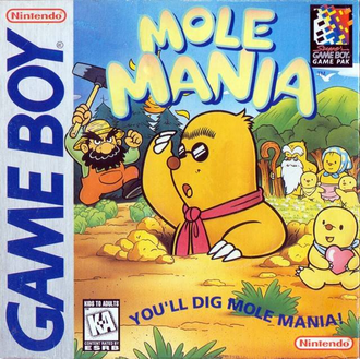 Mole Mania for Nintendo Game Boy, featured in the October 27 Nintendo Classics update