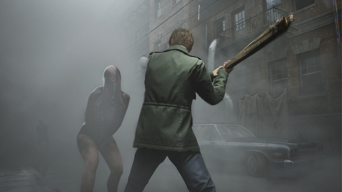 James facing a creature in the Silent Hill 2 remake, official PC screenshot