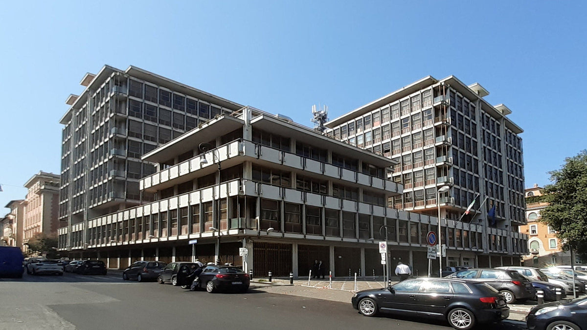 Piazza Verdi building in Rome housing Italy’s AGCM competition authority and CONSOB, photographed in 2020