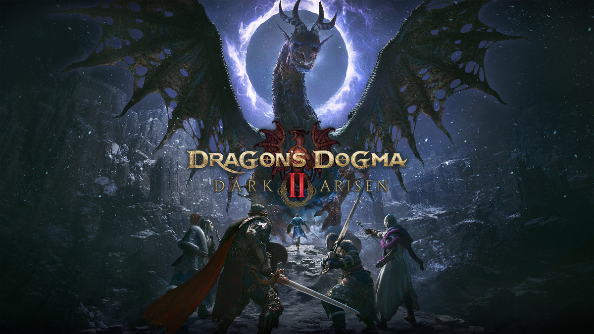 Dragon’s Dogma 2: Dark Arisen promotional key art with a dragon and adventuring party
