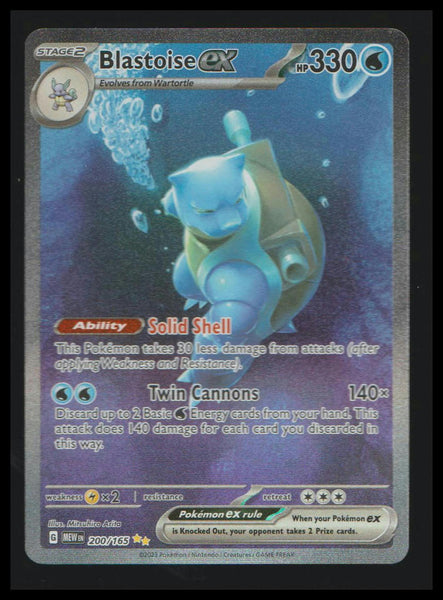 SV: Scarlet & Violet 151 #200/165 Blastoise ex - Holo Full Art